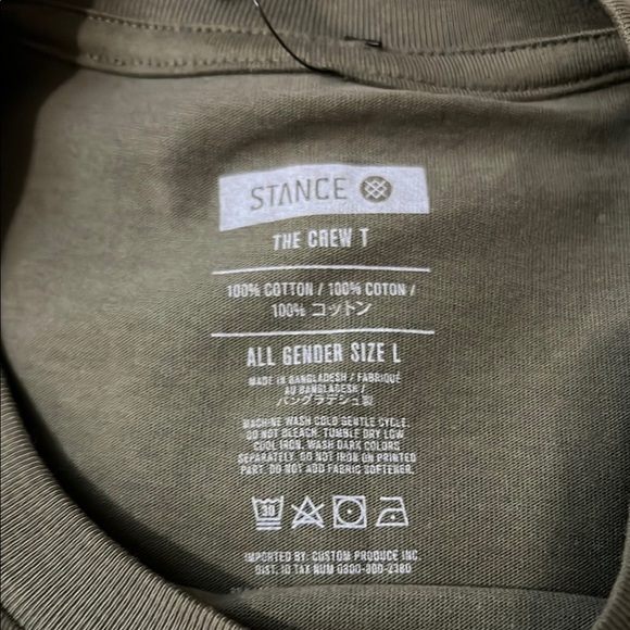 Stance Green Short Sleeve Tee with Classic Crew Neck - Picture 4 of 6